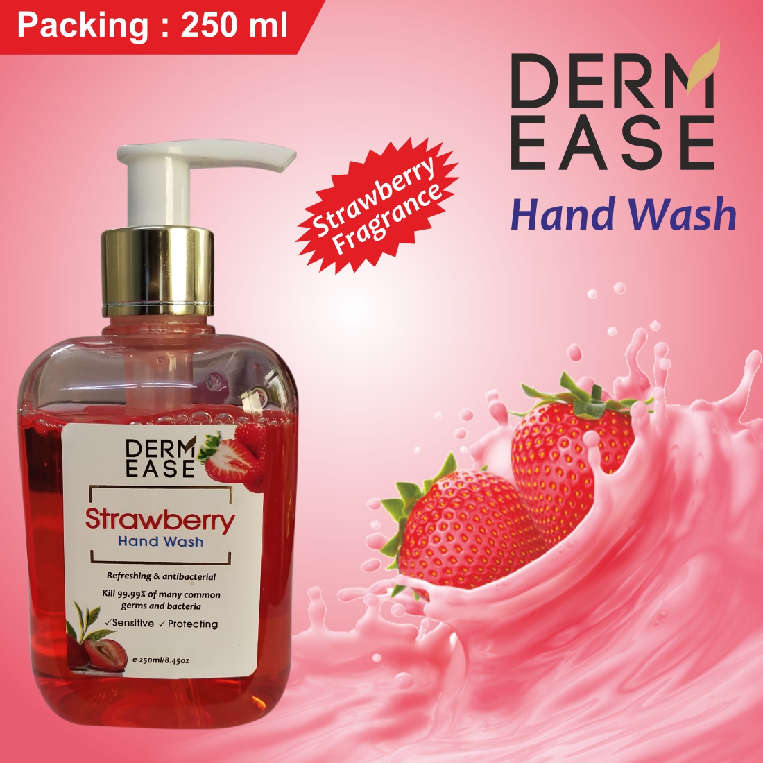 DERM EASE Strawberry Hand Wash